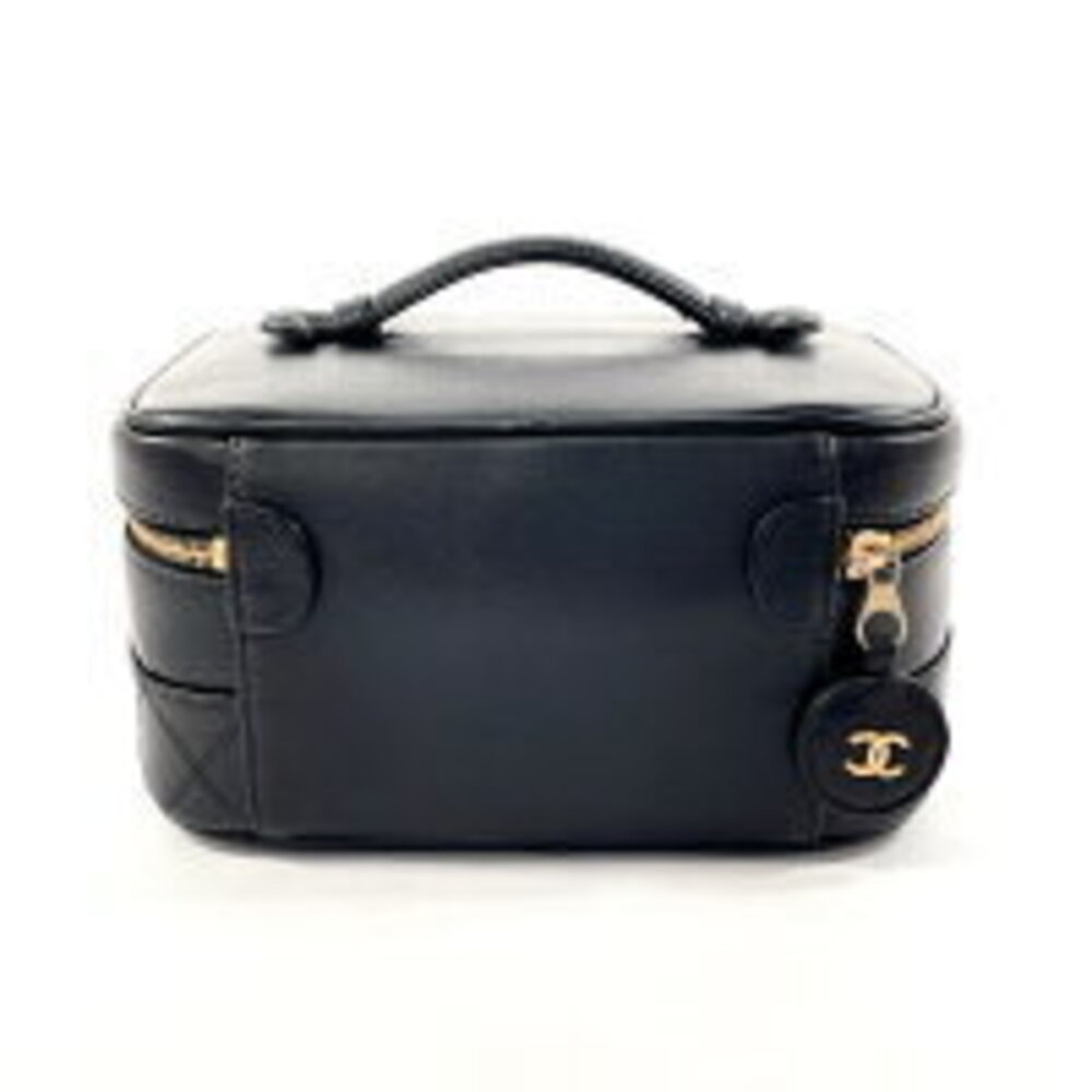 CHANEL Vanity Bicolore Handbag Black Lambskin - Picture 3 of 5